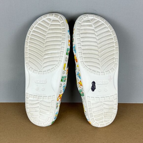 Crocs Classic Pokemon Two Strap Sandals Mens 10 Womens 12 White Multicolor - Picture 7 of 11